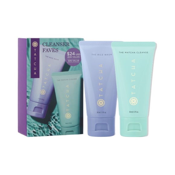 Tatcha Other - TATCHA Cleanser Favorites: Rice
Wash & Matcha Cleanser Gift Set